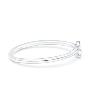 Moon Oxidized Band Solid 925 Sterling Silver Thumb Ring (5mm)